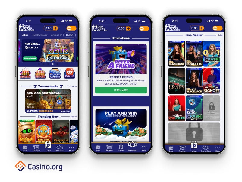 realprize casino mobile image new