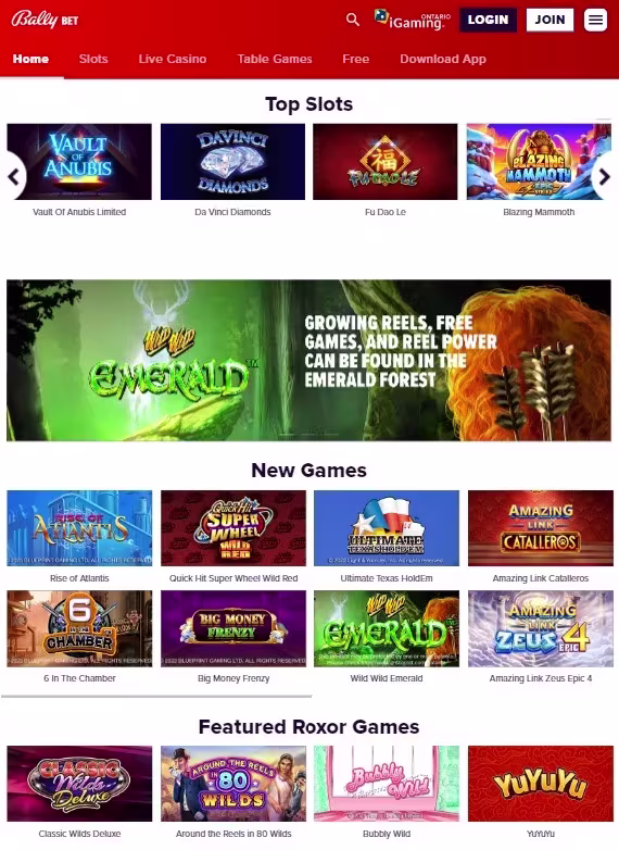 Bally Bet Ontario Casino online homepage.jpg