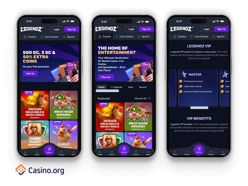Legendz - Best new sweep sites for loyalty rewards