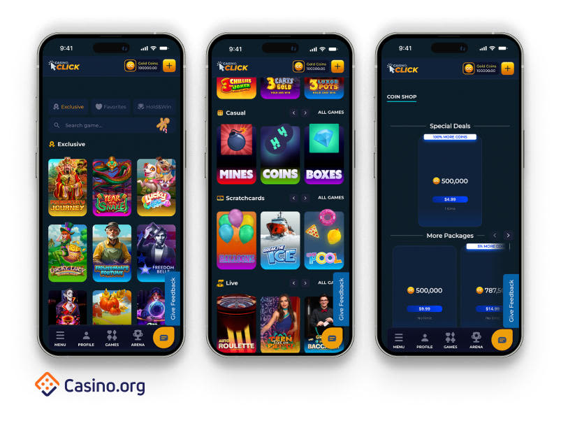 casinoclick social casino app