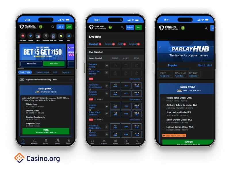 Fanduel Sports betting site