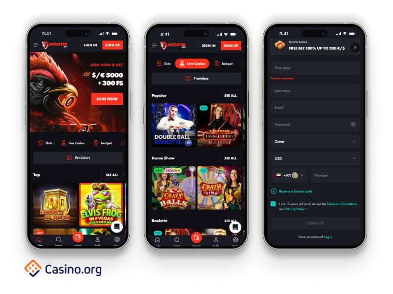 Rooster Bet mobile screenshot