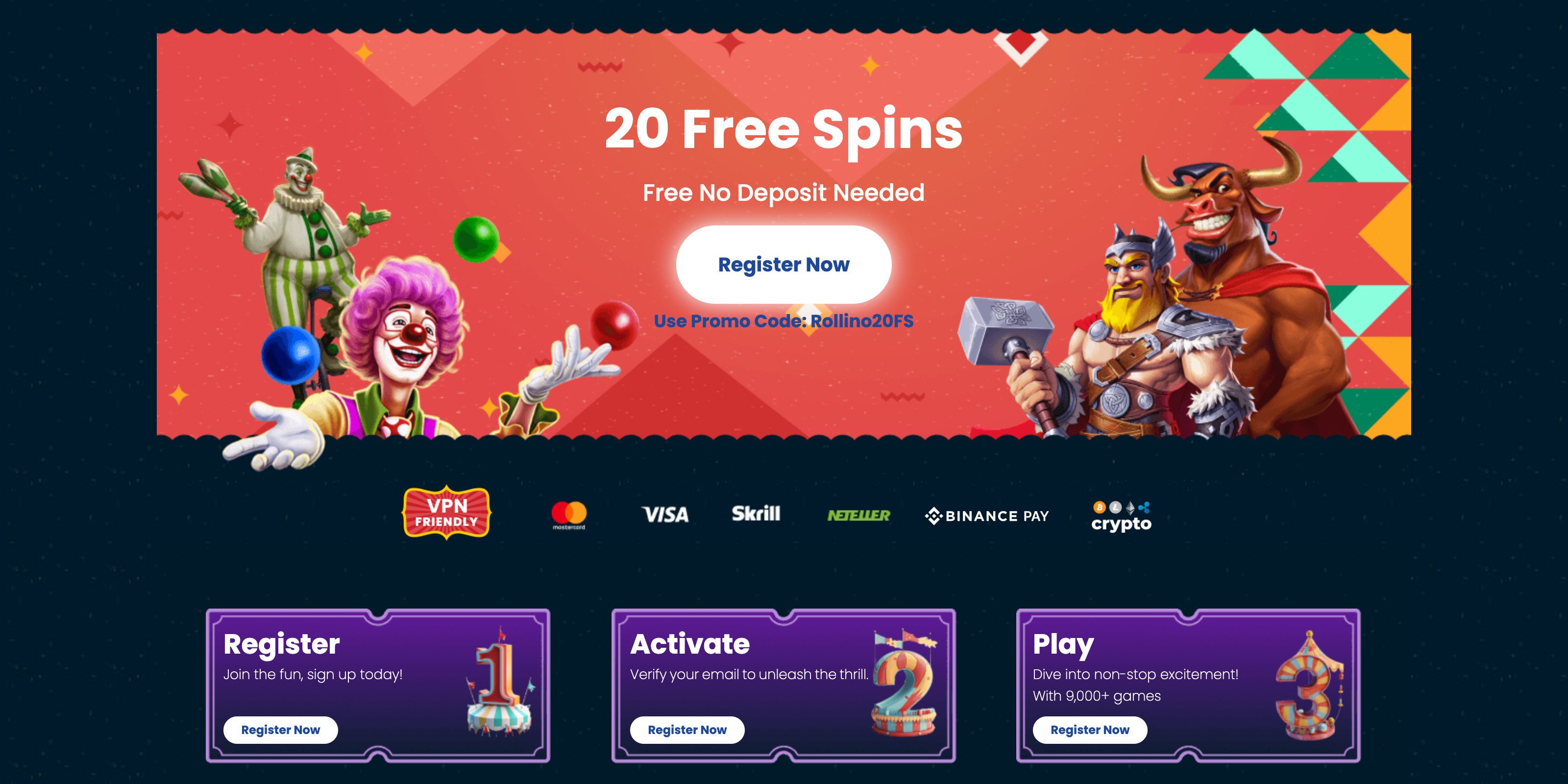 Rollino free spins