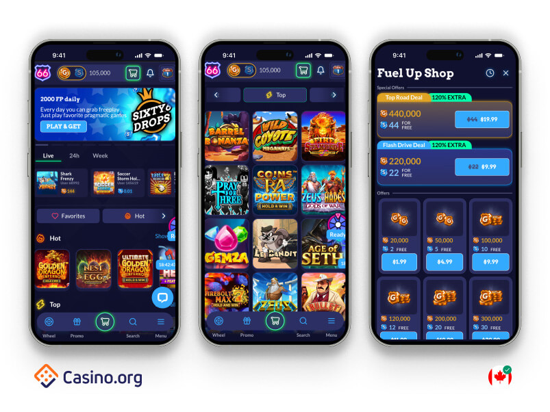 Sixty6 mobile screenshot
