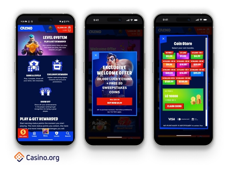 Cazino casino mobile preview
