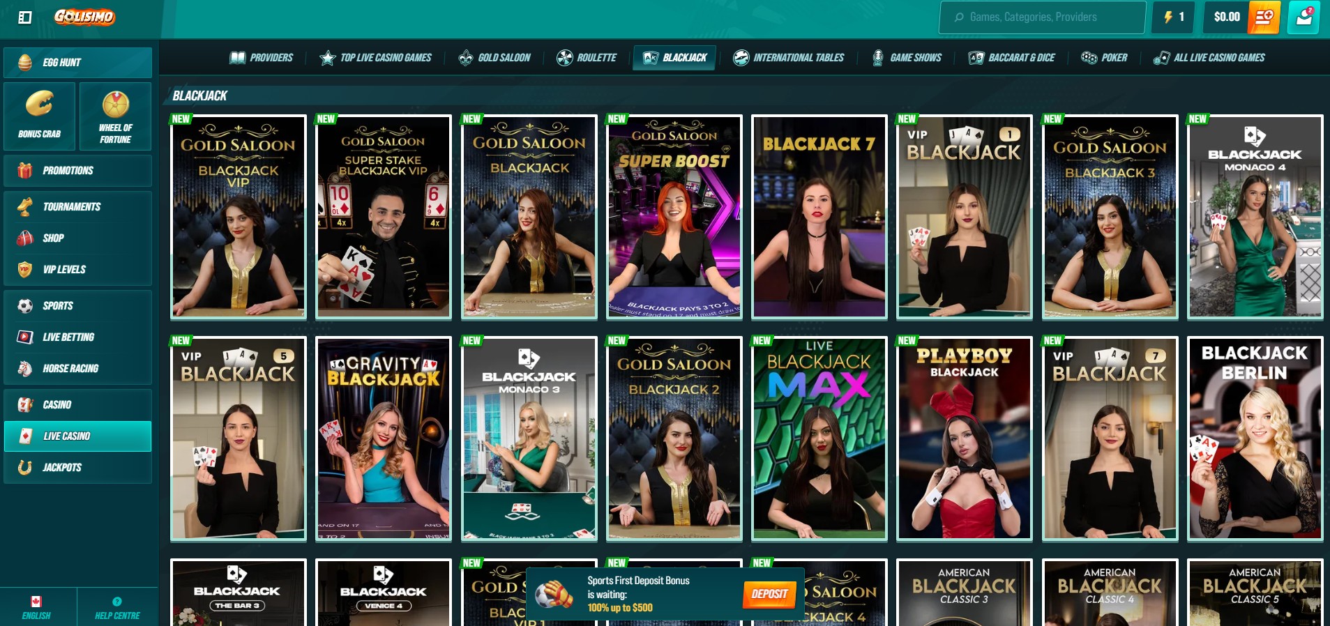 Golisimo Online Casino  Get 4,000 + 250 Free Spins Play & Win Big Today!