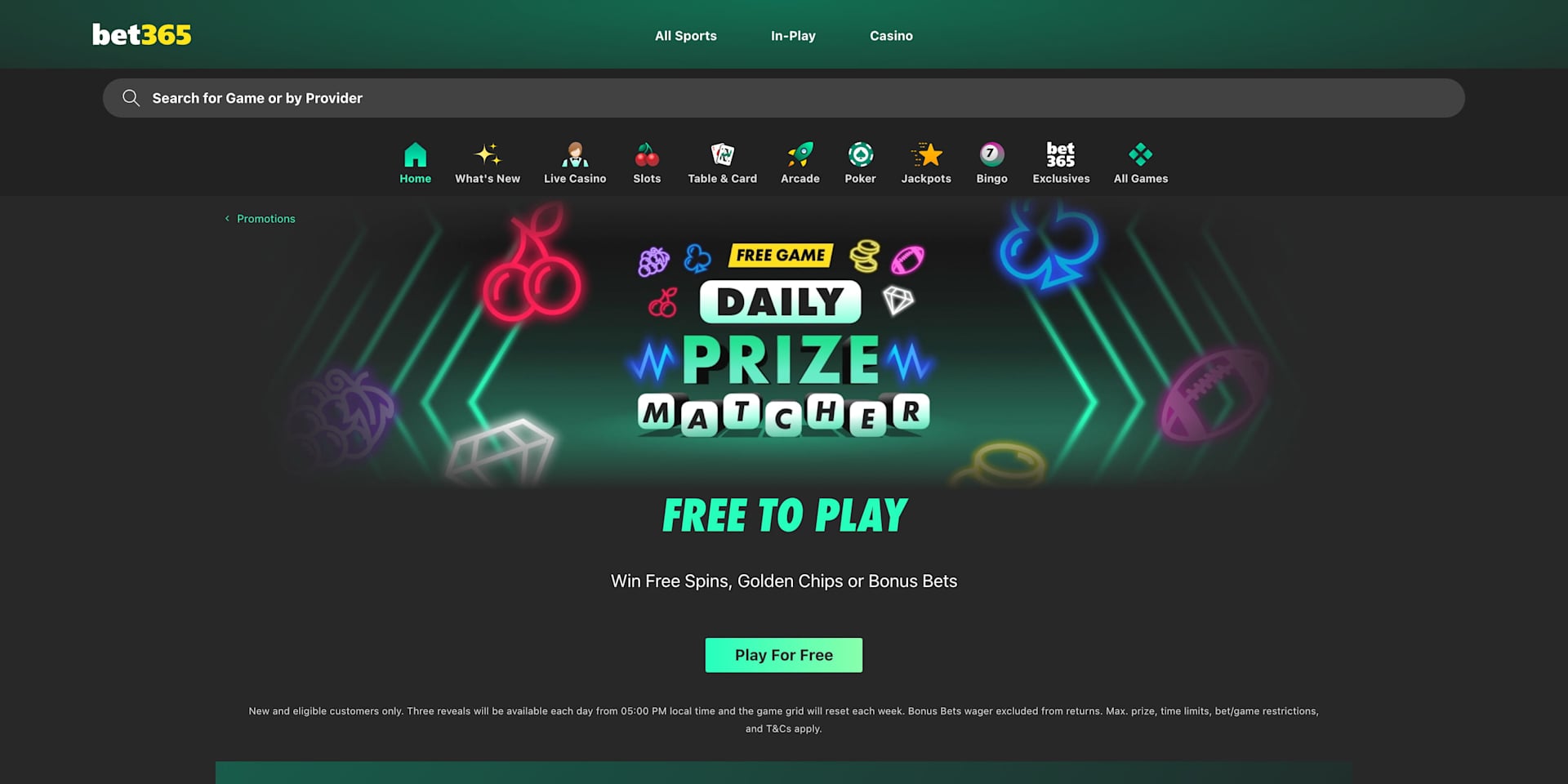 CAEN-bet365-playtest-daily-prize-matcher