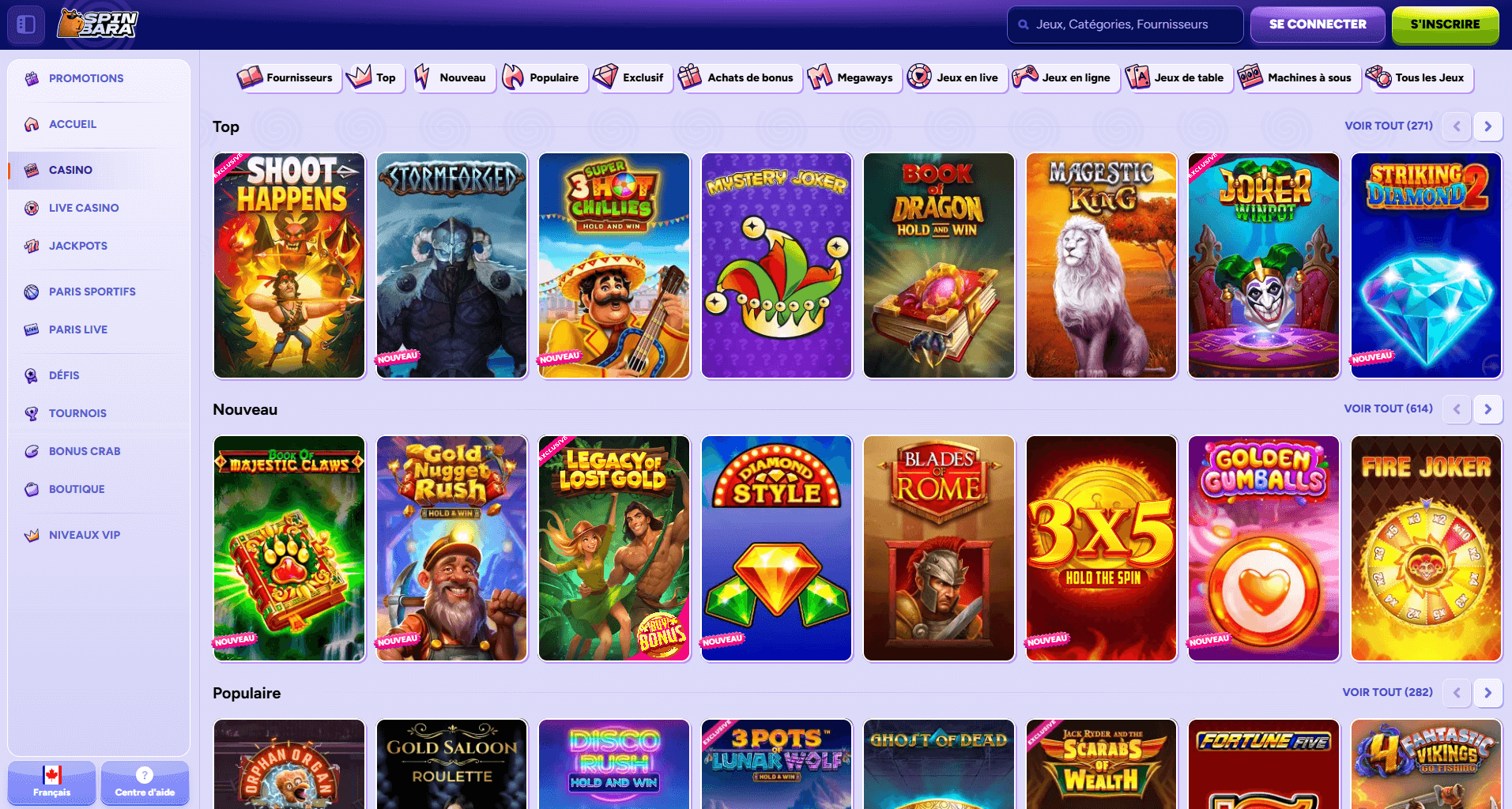 Spinbara games