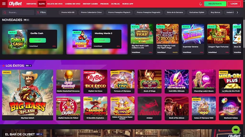 Galería de juegos de OlyBet