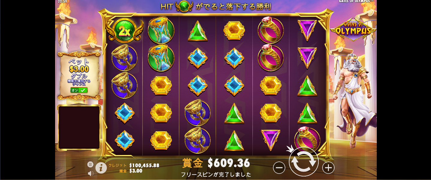 カジノシークレットでおすすめのゲーム: Gates of Olympus/Pragmatic Play