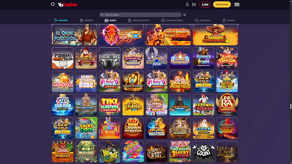 Galería de juegos de YoCasino