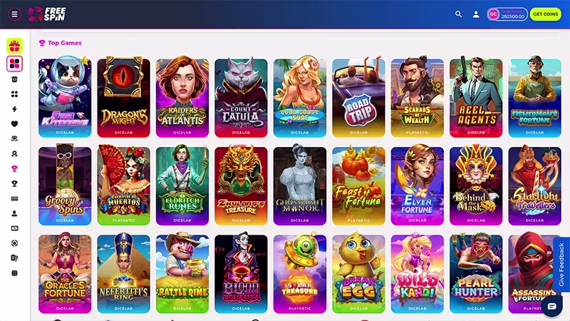 freespin social game testing