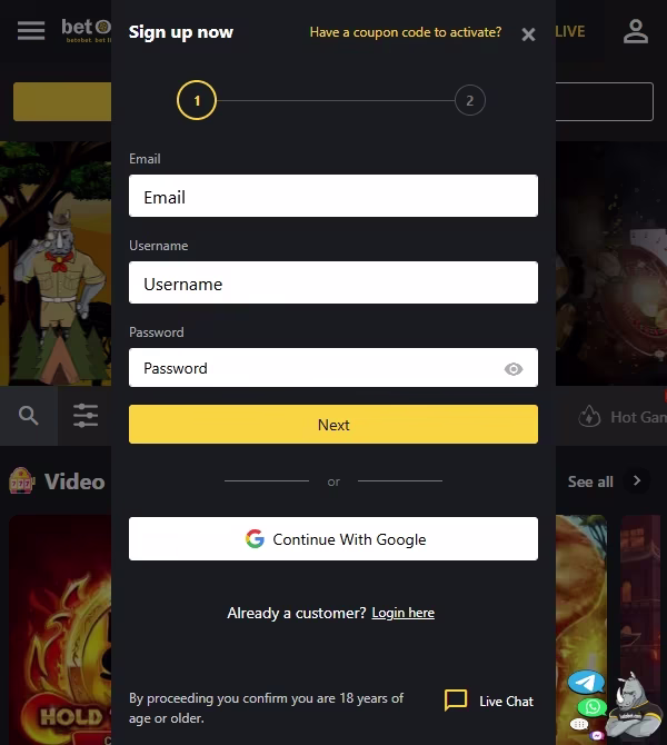 How to - Betobet sign up en-ae
