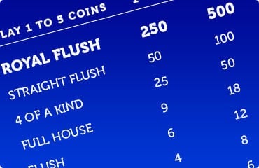 Video poker flushes