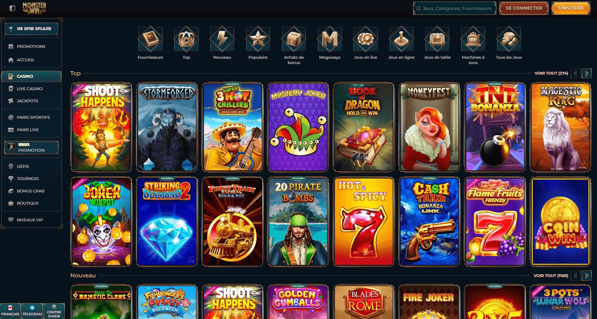 Monsterwin games
