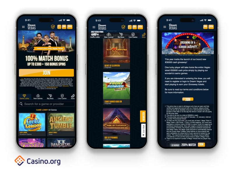 Dream vegas screenshots