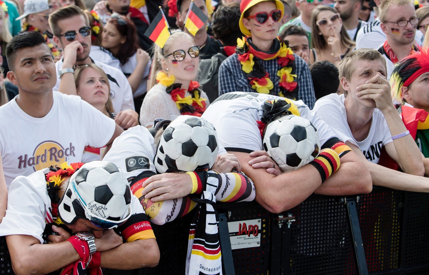 Enttäuschung auf der Fanmeile bei der WM 2018