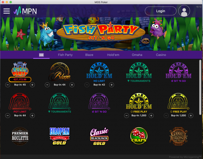 Prima Poker Lobby