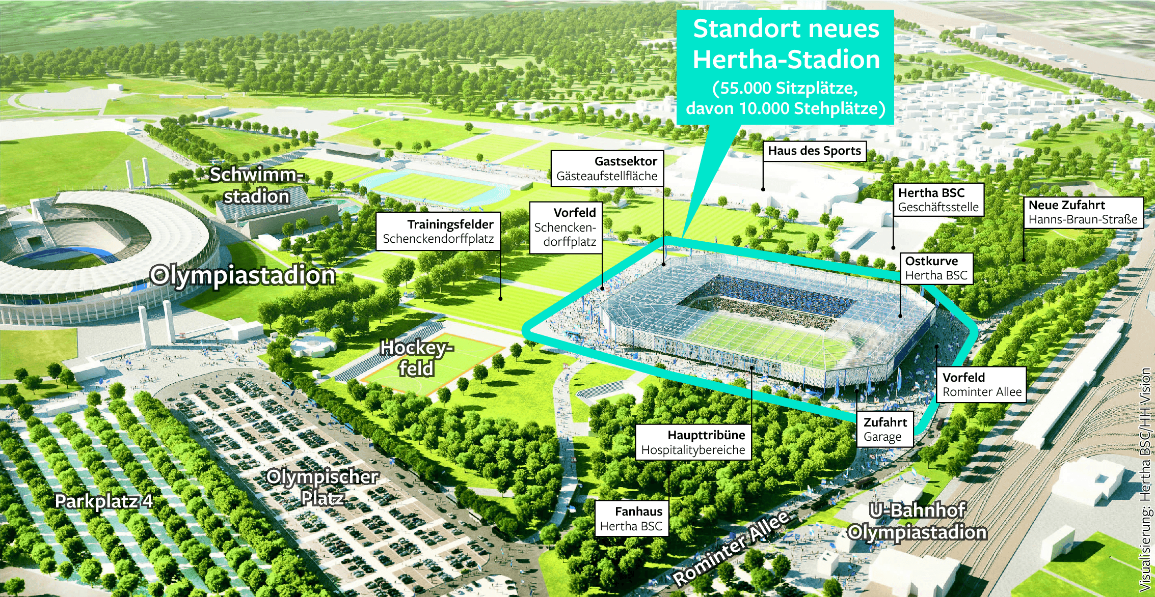 Plan Neues Hertha BSC-Stadion