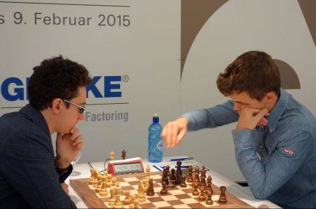 Magnus Carlsen und Fabiano Caruana