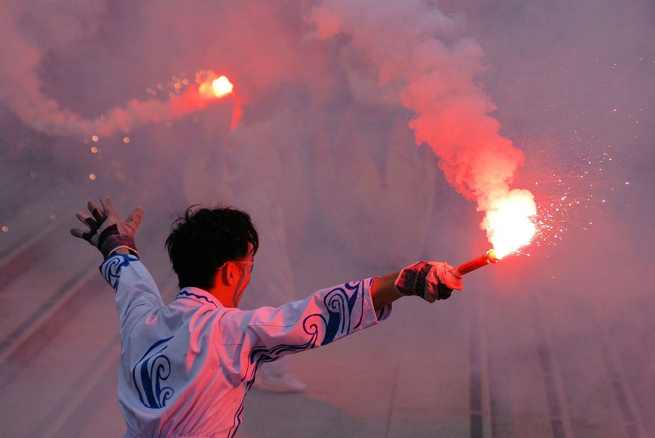 Fan, bengalisches Feuer