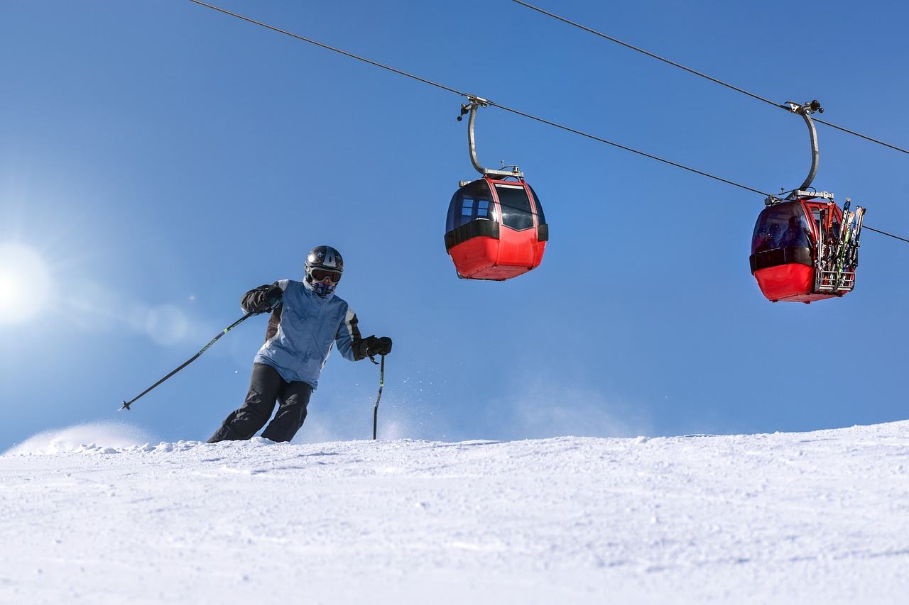 Schnee, Skifahrer