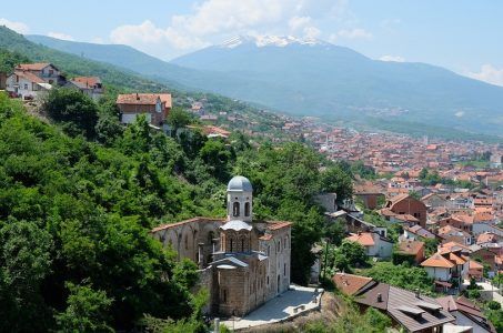 Blick auf Pristina, Kosovo