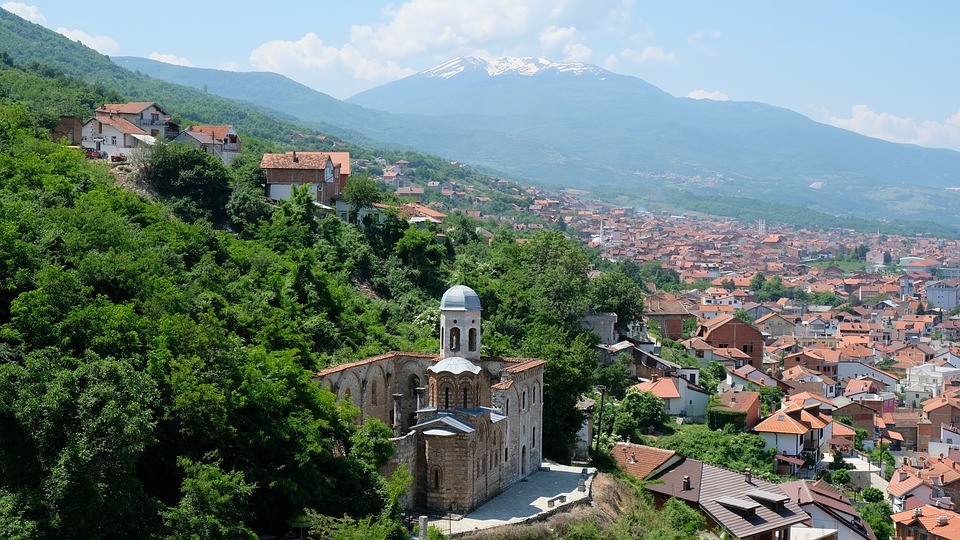 Blick auf Pristina, Kosovo
