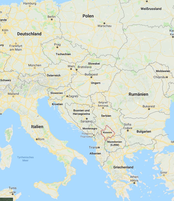 Landkarte Kosovo