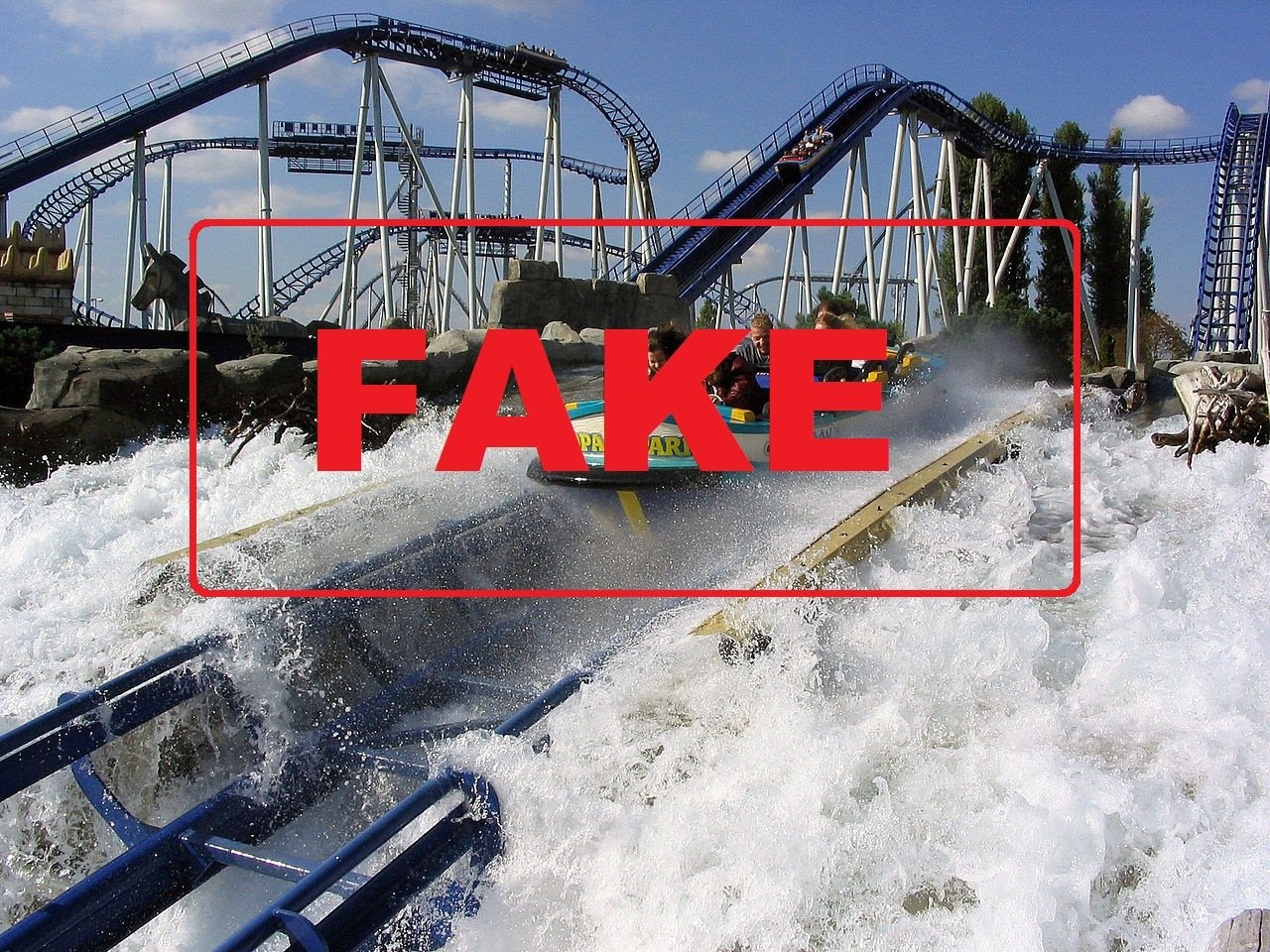 Wasserrutsche, Fake