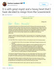 Leadsoms Brief an die Premierministerin auf Twitter