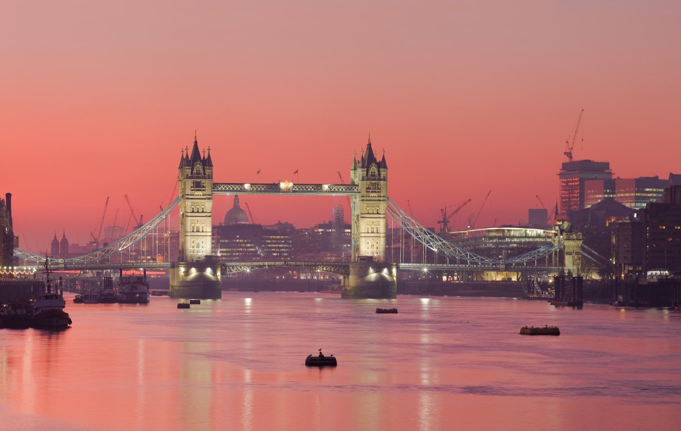 London Themse Sonnenuntergang