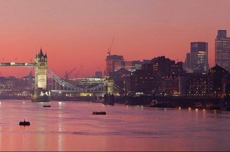 London Themse Sonnenuntergang