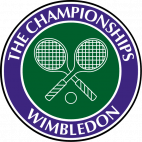Wimbledon-Logo mit gekreuzten Tennisschlägern