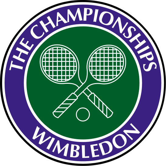 Wimbledon-Logo mit gekreuzten Tennisschlägern