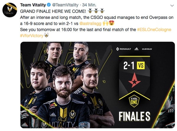 Tweet Team Vitality