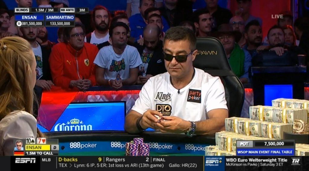 Hossein Ensan, WSOP 2019 Main Event, Final Table, Poker