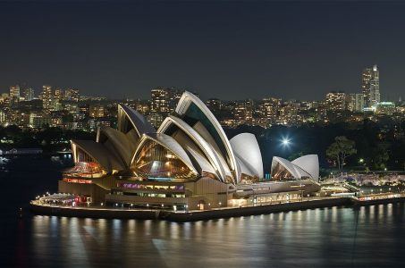 Oper von Sydney bei Nacht