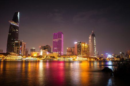 Ho-Chi-Minh, Stadt, Wasser, Hochhaus