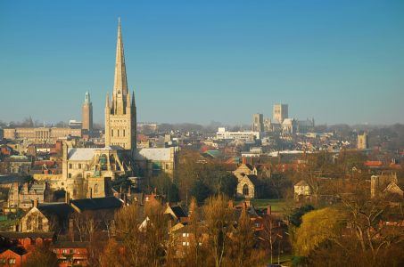Blick auf Norwich