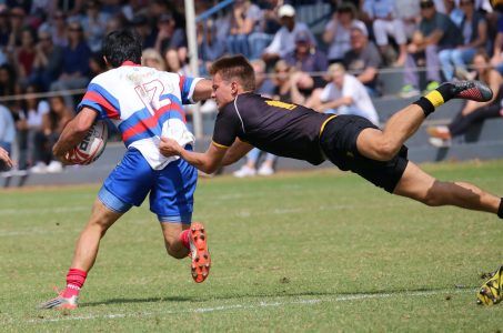 zwei Männer, Rugby, Spielfeld