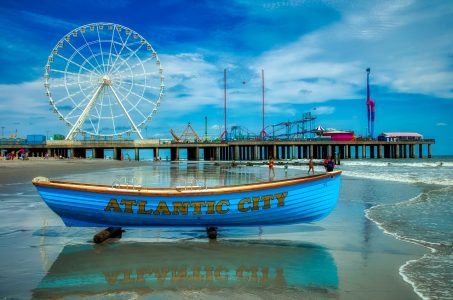 Boot, Riesenrad, Atlantik City, Meer