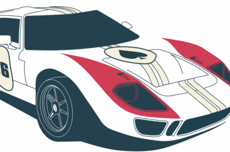 Casino 96 Balzers Logo, Rennwagen