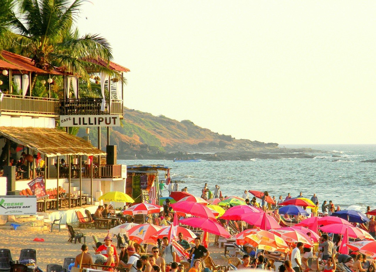 Goa, Bar, Strand, Menschen