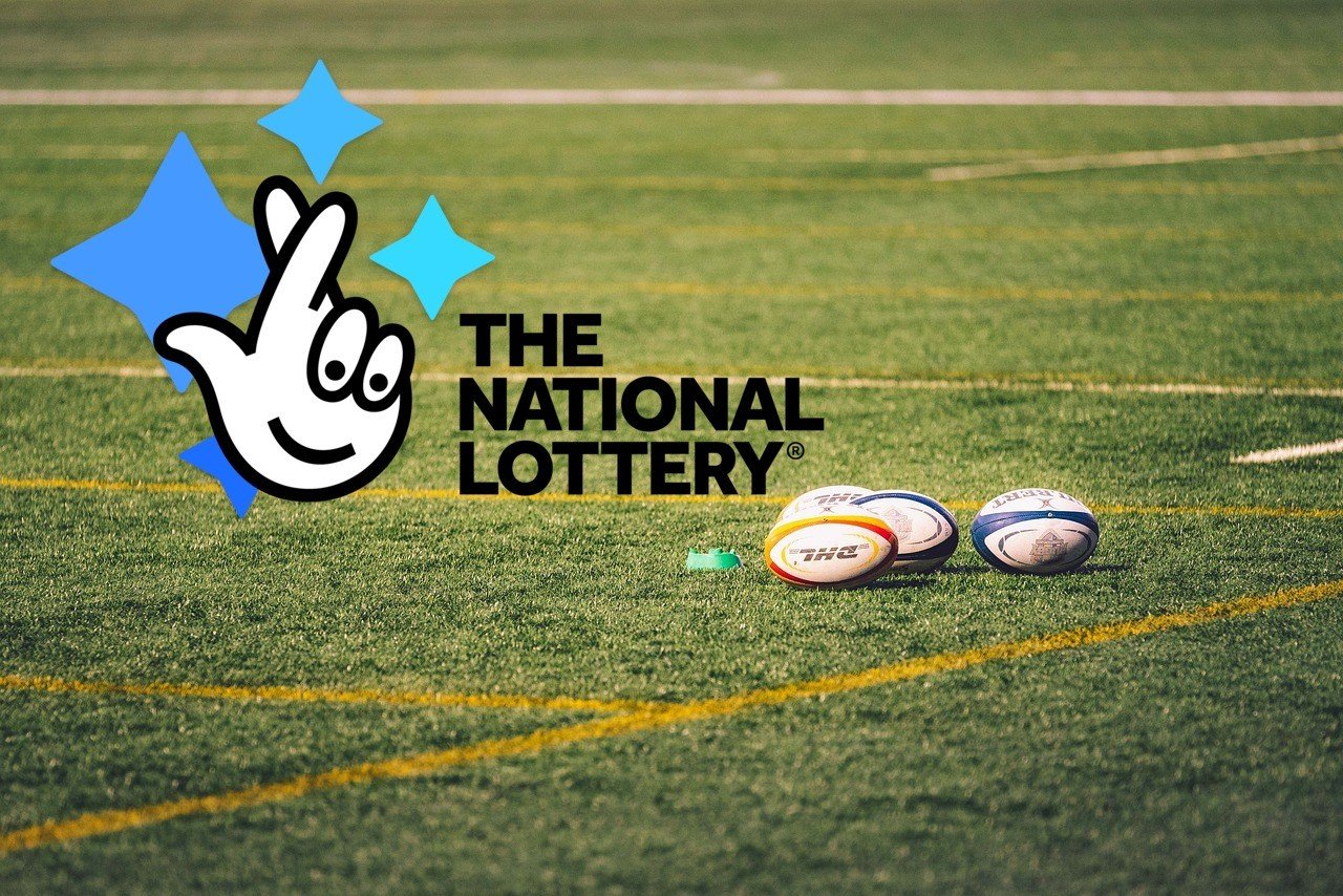 National Lottery Logo, Rasen, Rugby-Bälle