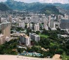 Blick auf Stadt auf Hawaii
