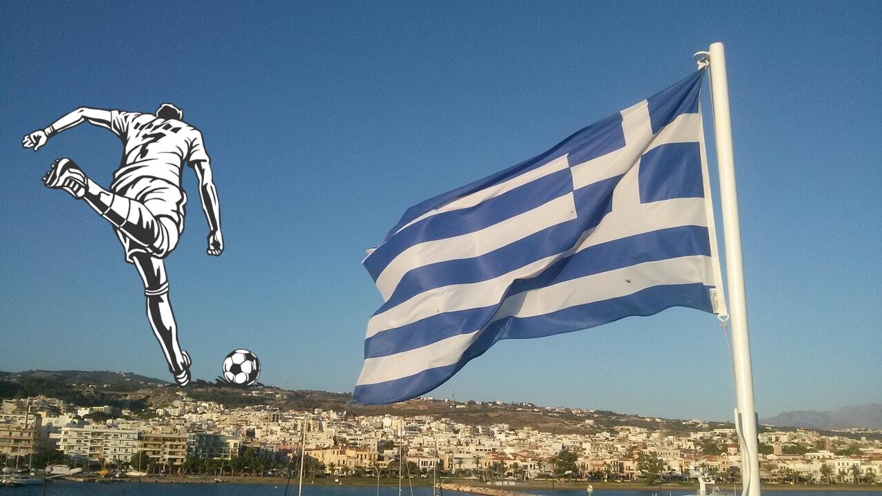 Flagge Griechenland, Fußballspieler, Stadt