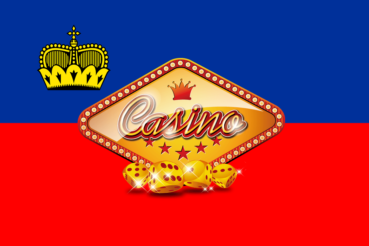 Casino Sign, Liechtenstein Flagge