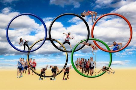 Olympische Spiele sind das Ziel vieler E-Sportler (Bild: Pixabay/Gerhard G) Olympische Ringe, Sportler