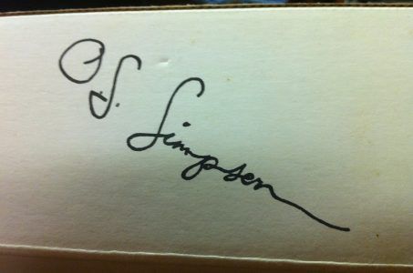 O.J. Simpson Autogramm